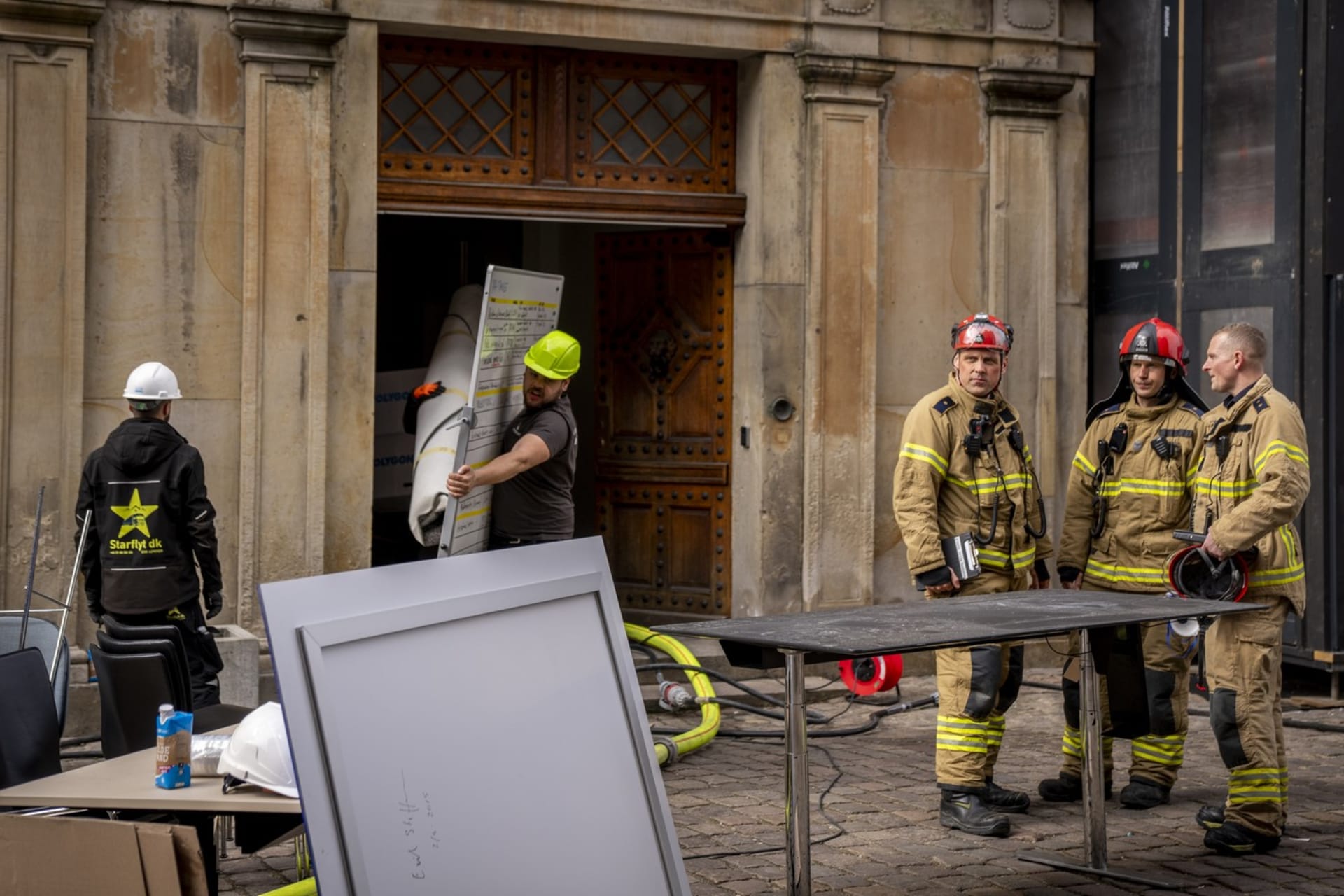 Požár kodaňské historické burzy