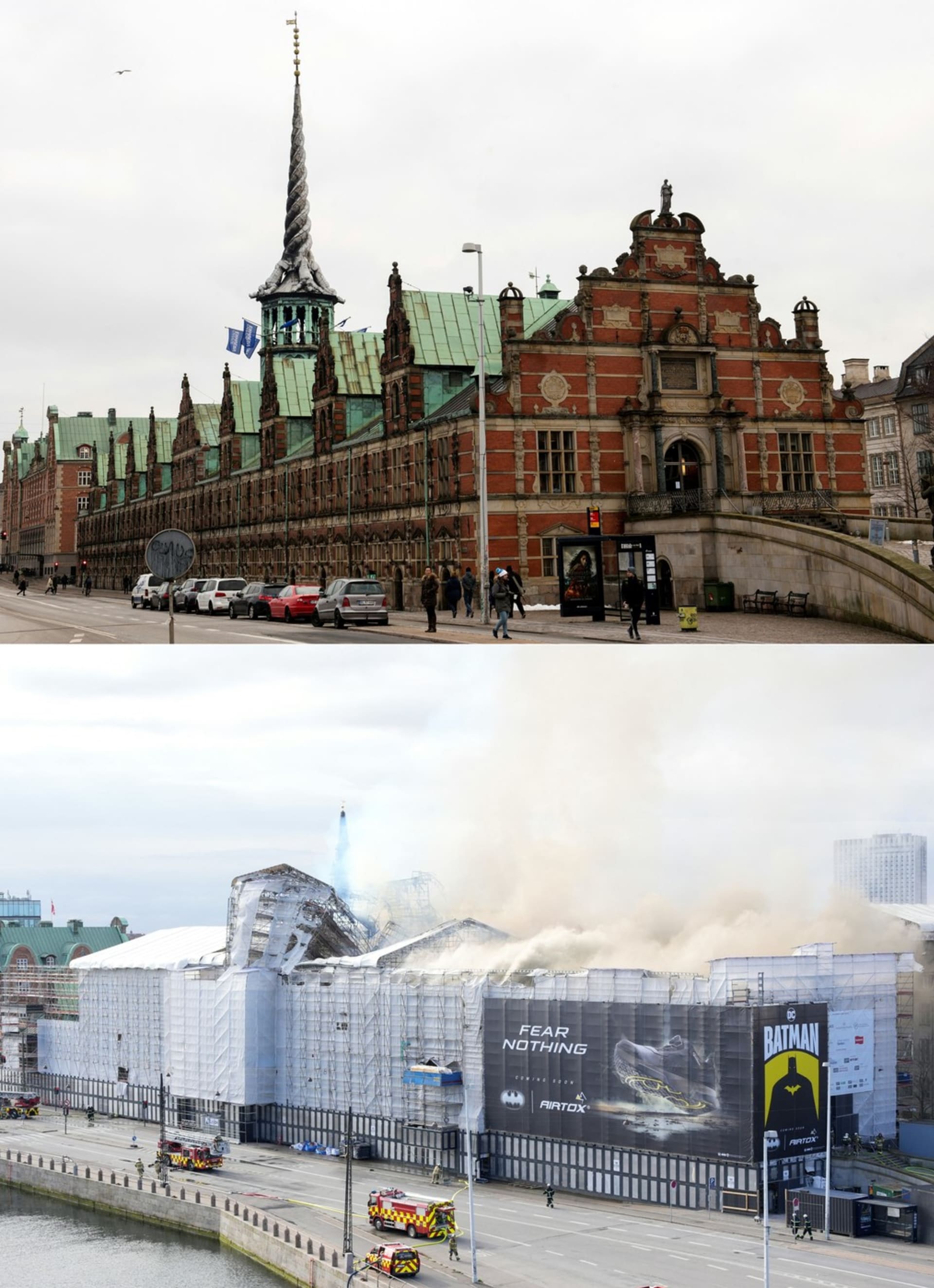 Požár kodaňské historické burzy