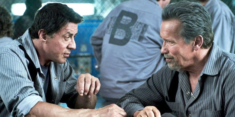 Stallone a Schwarzenegger ve filmu Plán útěku