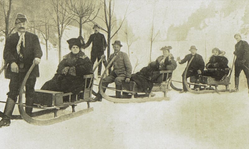 Česká zima podle časopisu Český svět z roku 1905.