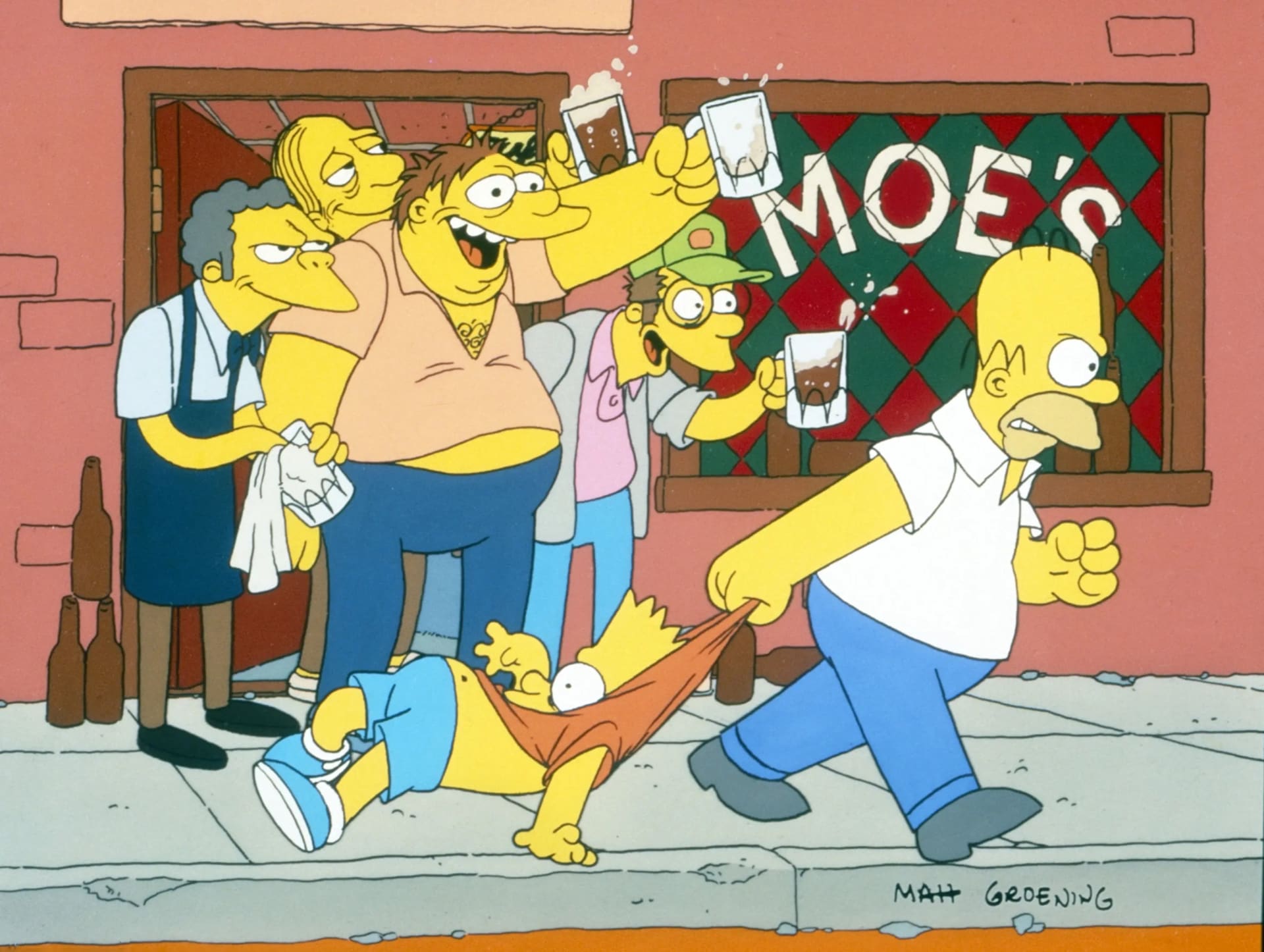 Simpsonovi – osazenstvo baru U Vočka