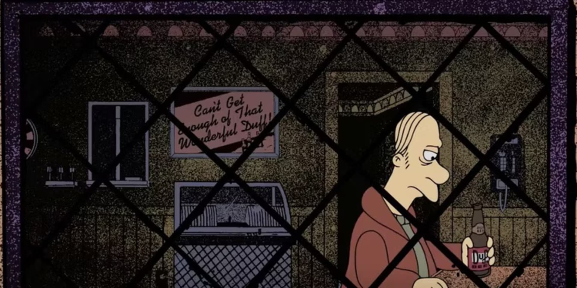 Larry z baru U Vočka v seriálu Simpsonovi