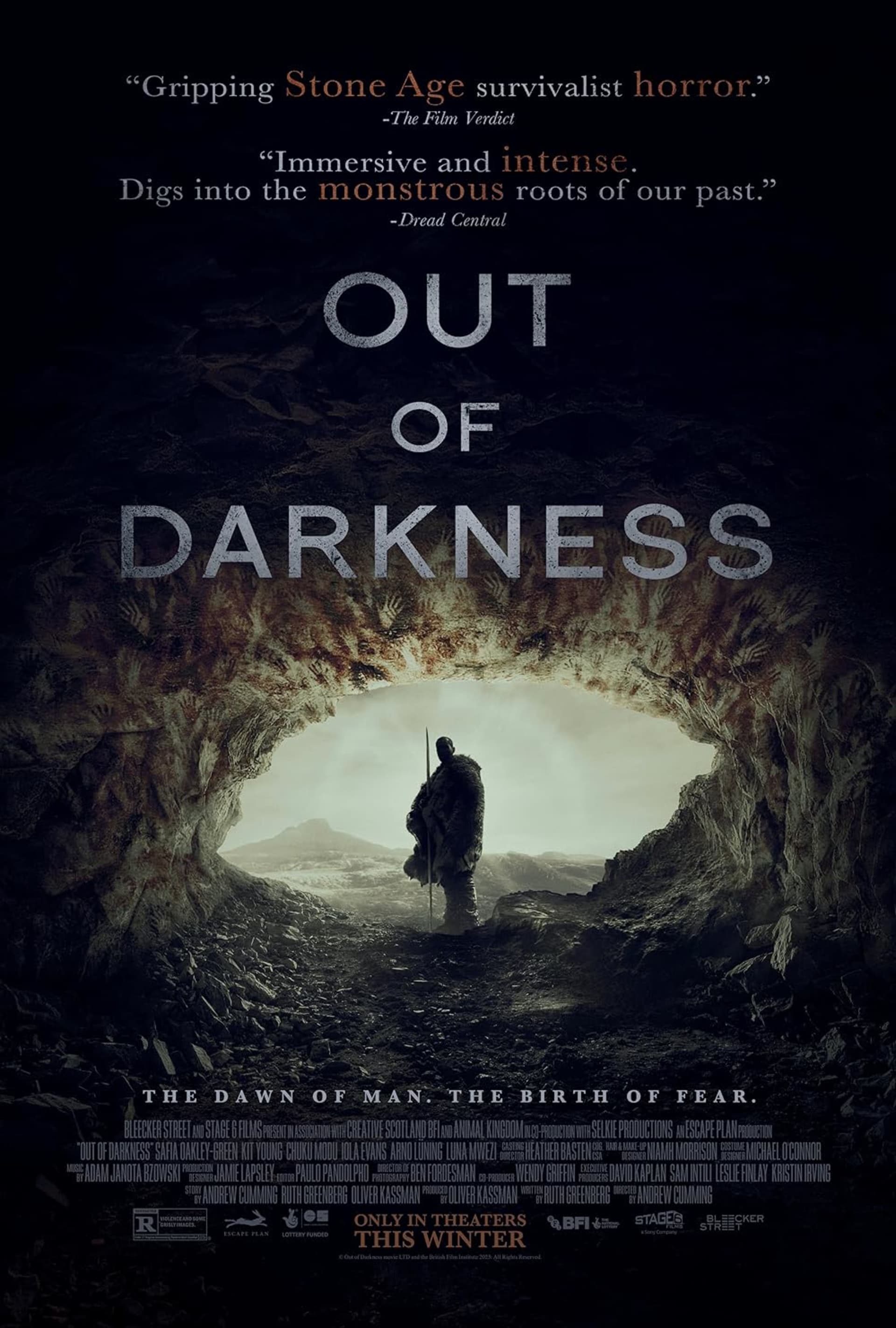 V temnotách  pravěký horor s původním názvem Out of Darkness