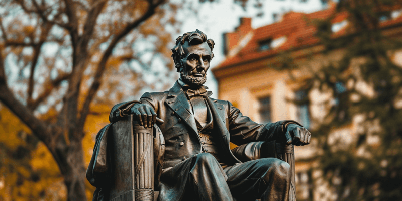 Lincolnův památník v brněnském parku