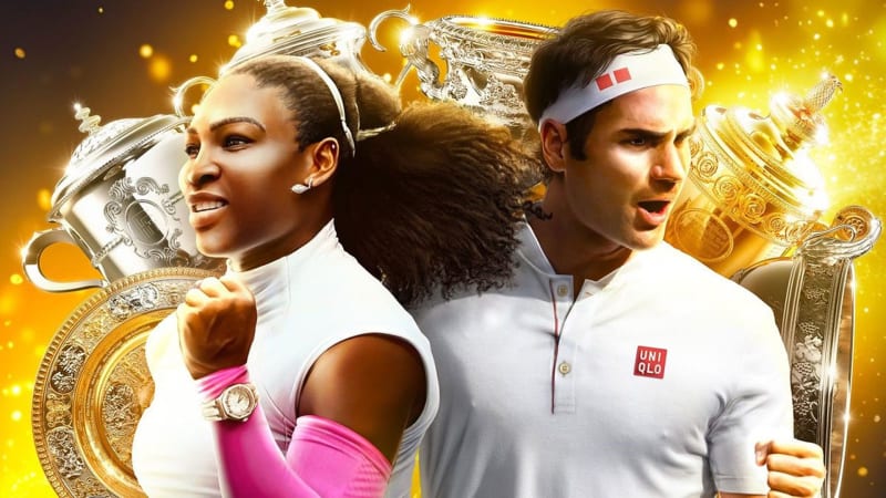 TopSpin 2K25  tvářemi hry jsou Serena Williams a Roger Federer