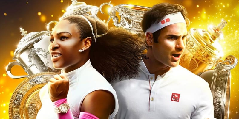 TopSpin 2K25  tvářemi hry jsou Serena Williams a Roger Federer